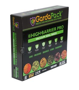 GardaPack® High-Barrier Pro 11” x 24″ All-Black 5.5 Mil Vacuum Seal Bags (50 Count)