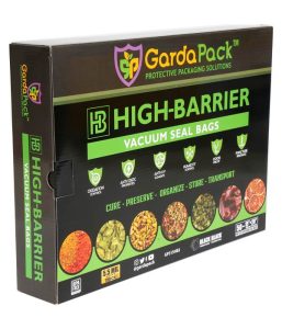 GardaPack® High-Barrier Pro 15” x 20” All-Black 5.5 Mil Vacuum Seal Bags (50 Count)